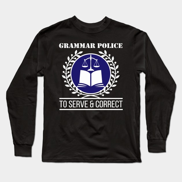 Grammar Police Long Sleeve T-Shirt by tanambos